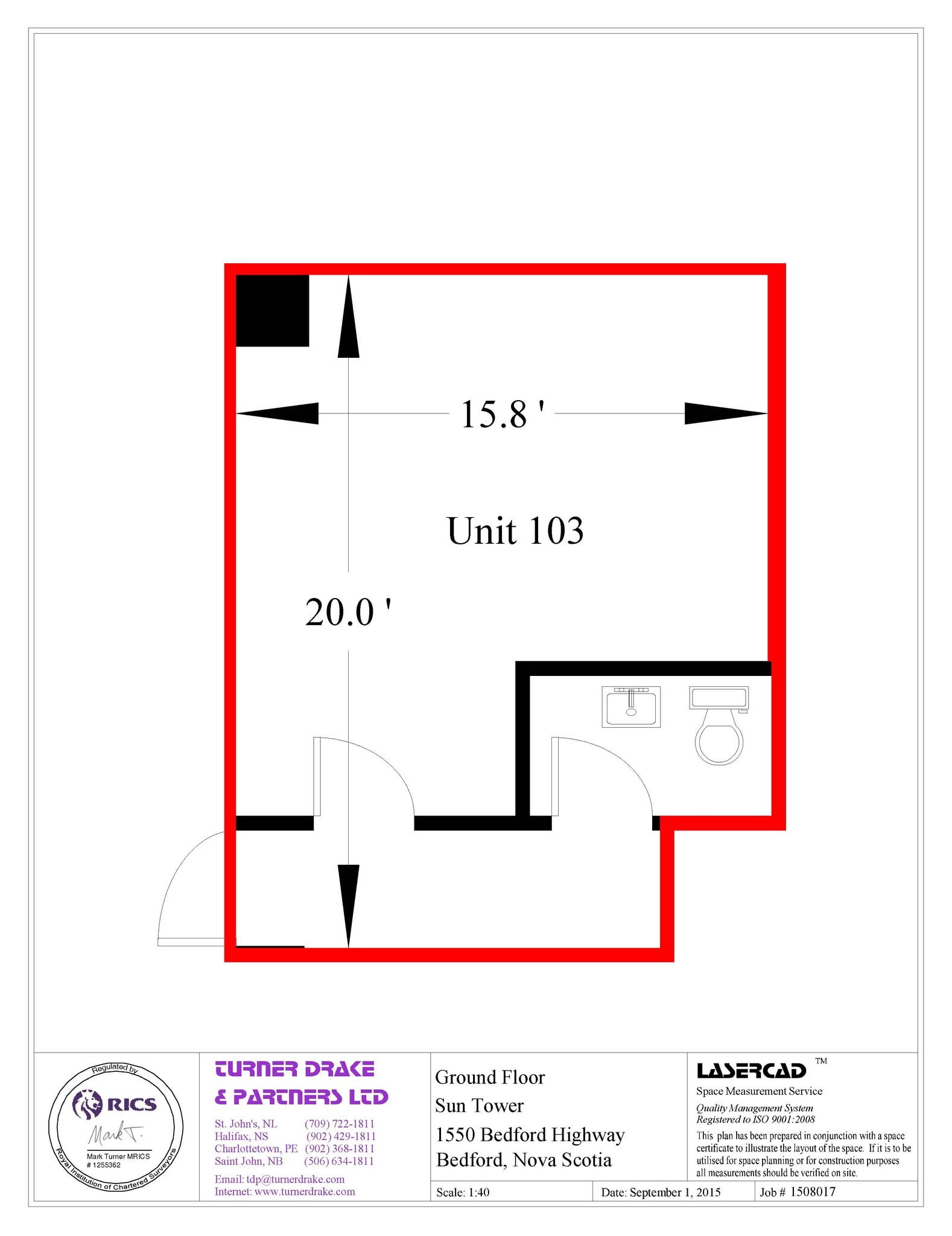 1550 Bedford Hwy, Bedford, NS à louer Plan d’étage– Image 1 sur 1