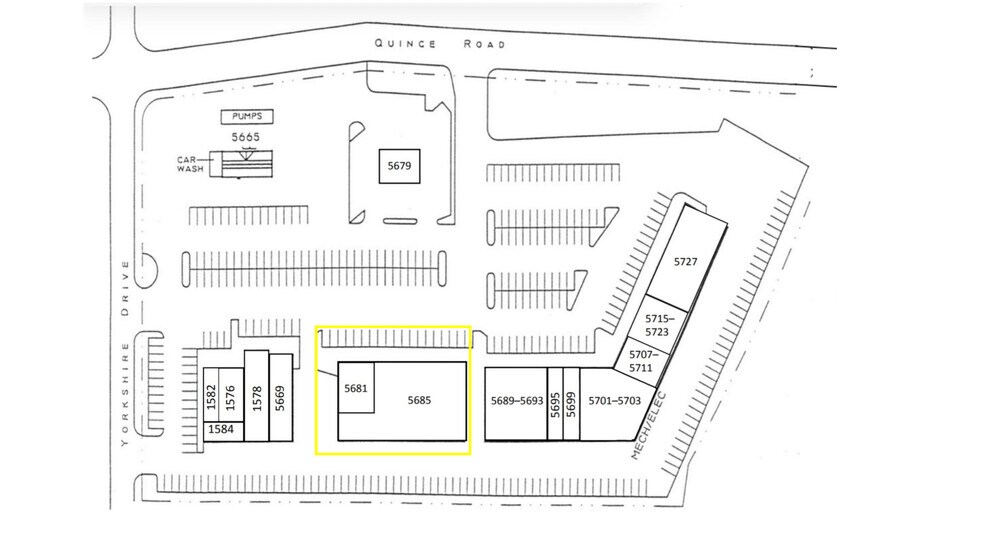 5681-5685 Quince Rd, Memphis, TN à vendre - Plan de site – Image 3 sur 5