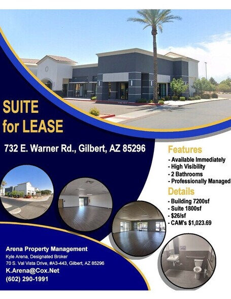 732 E Warner Rd, Gilbert, AZ à louer - Photo de l’immeuble – Image 2 sur 6