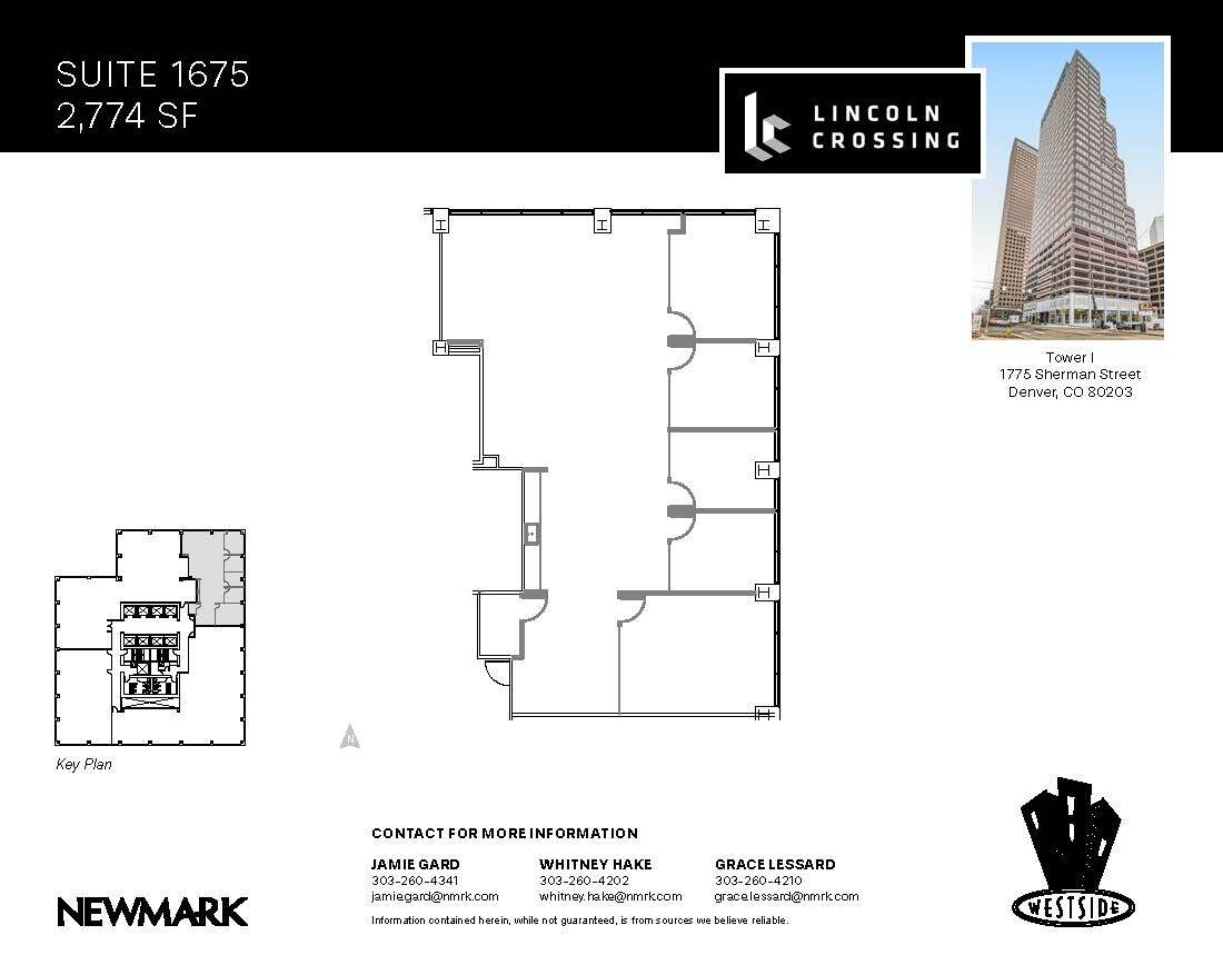 1775 Sherman St, Denver, CO à louer Plan d’étage– Image 1 sur 1