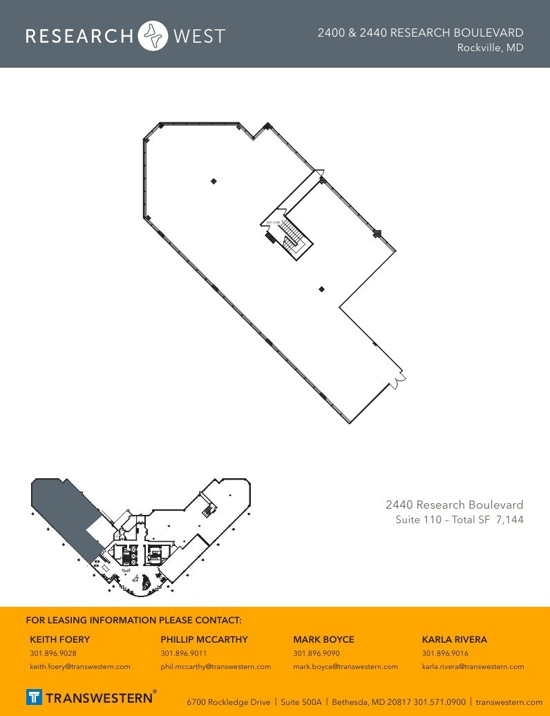 2440 Research Blvd, Rockville, MD à louer Plan d’étage– Image 1 sur 1