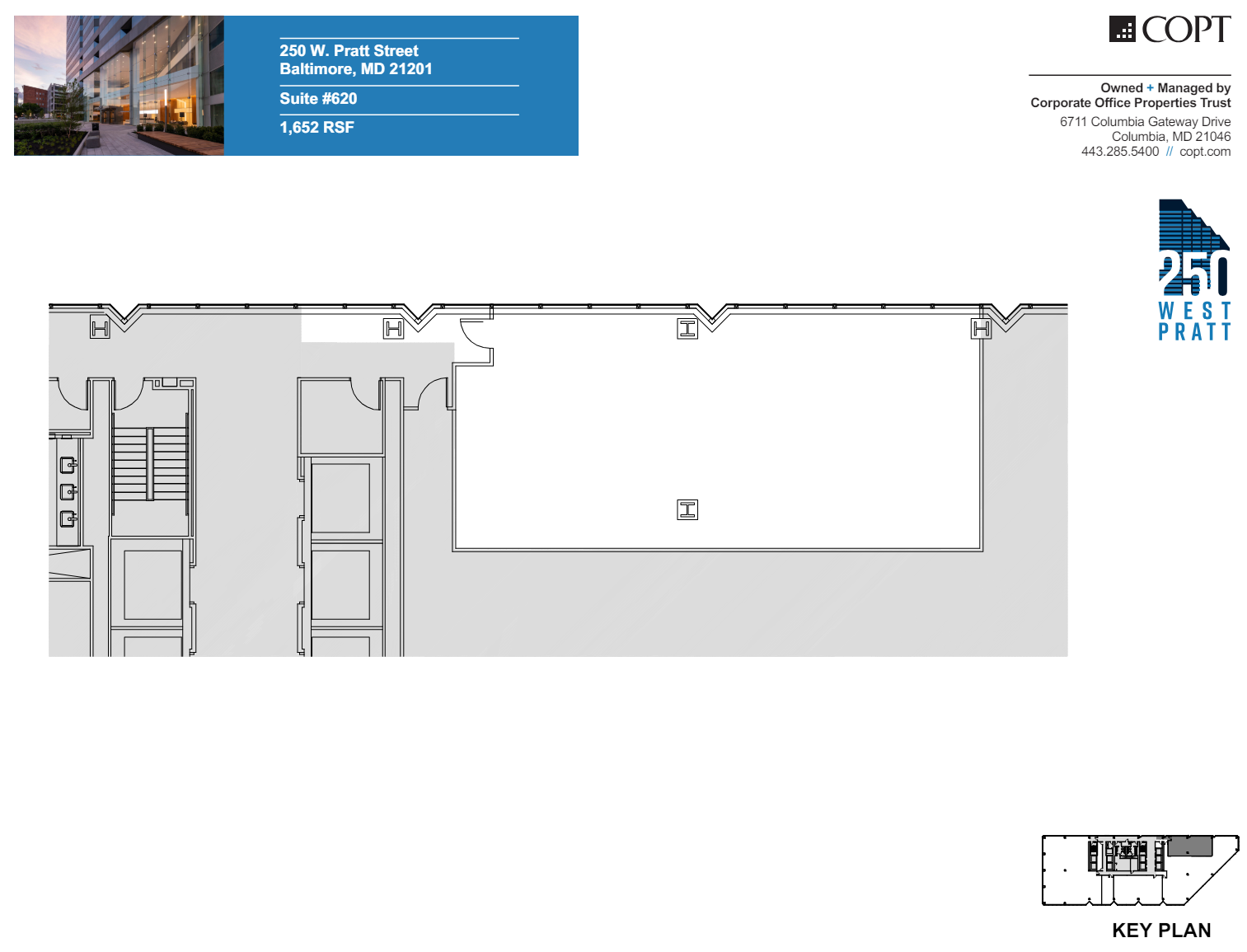 250 W Pratt St, Baltimore, MD à louer Plan d’étage– Image 1 sur 1