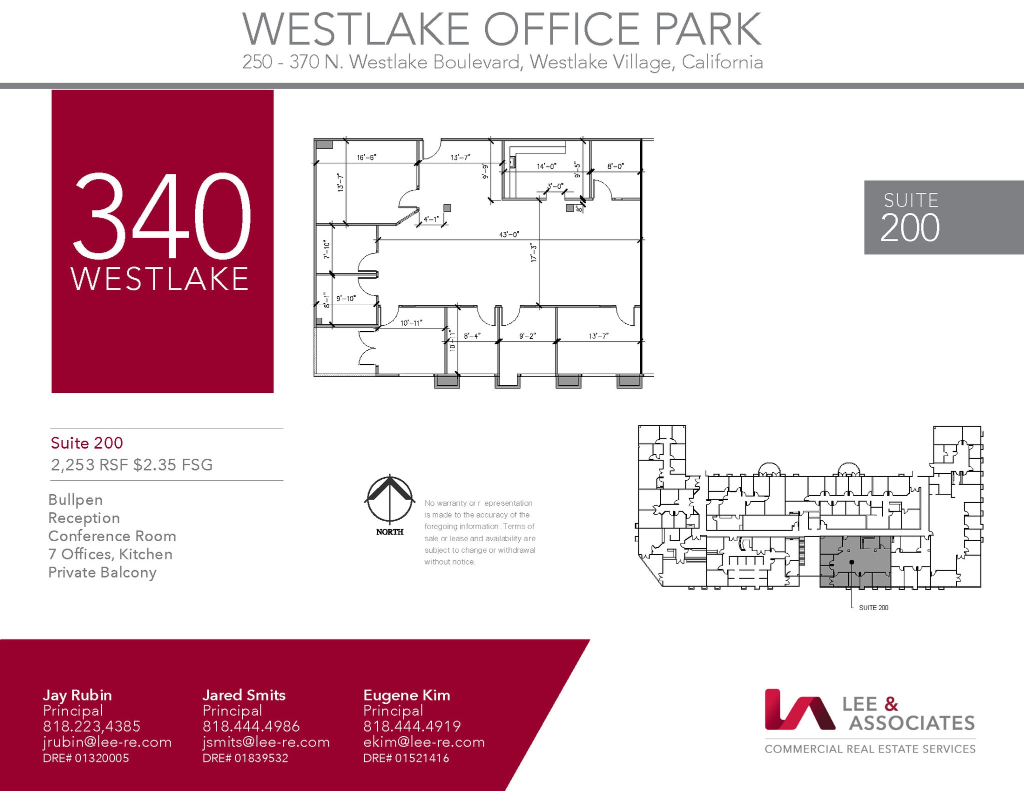 250 N Westlake Blvd, Westlake Village, CA à louer Plan d’étage– Image 1 sur 1