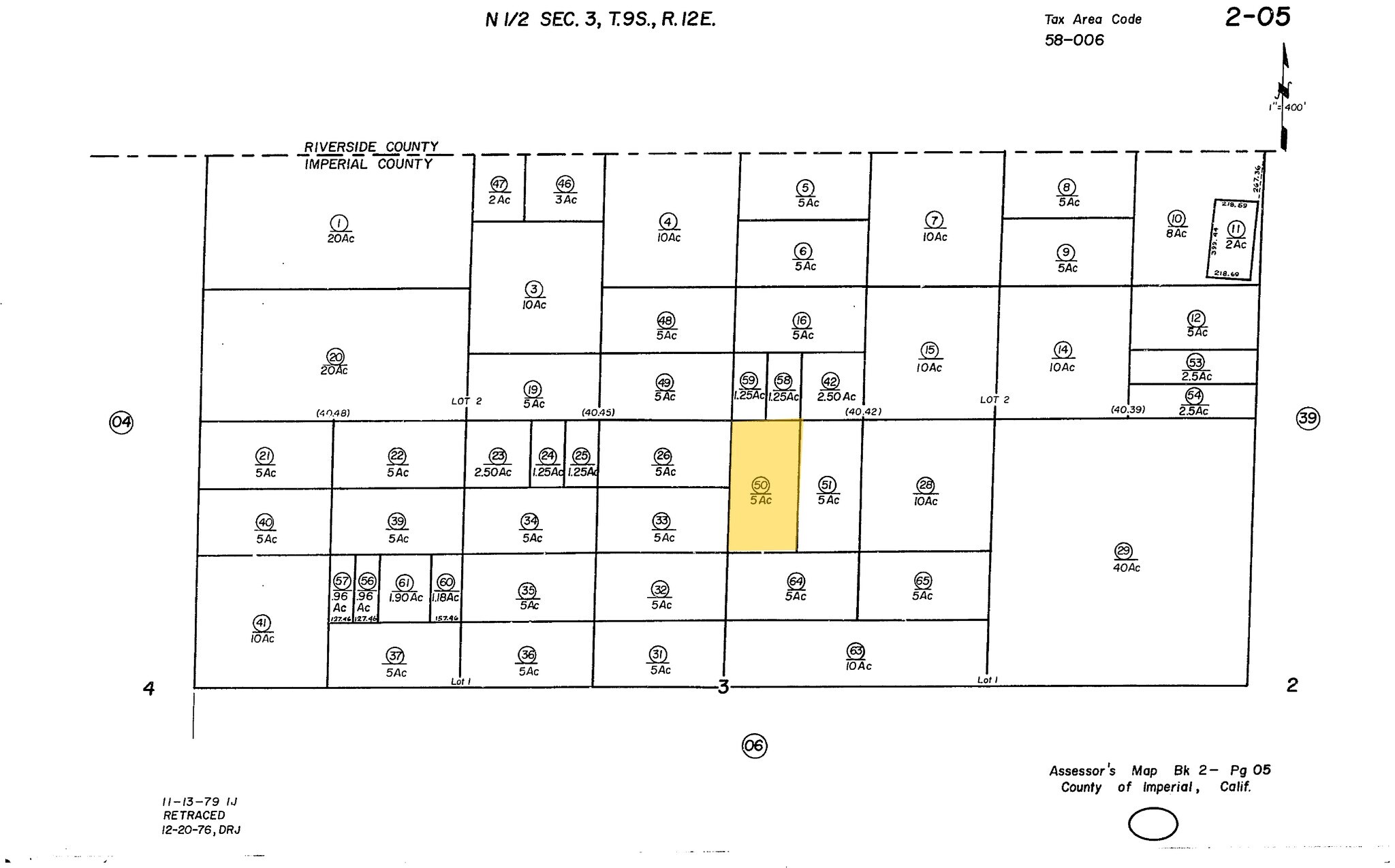 10550 Chick Rd, Niland, CA à vendre Plan cadastral– Image 1 sur 2