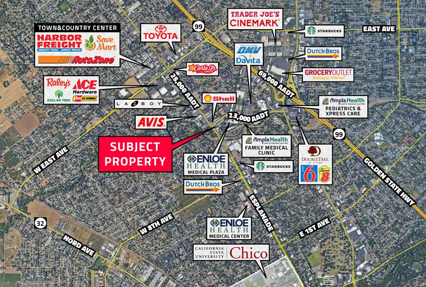 2190 Esplanade Rd, Chico, CA à louer - Aérien – Image 2 sur 5