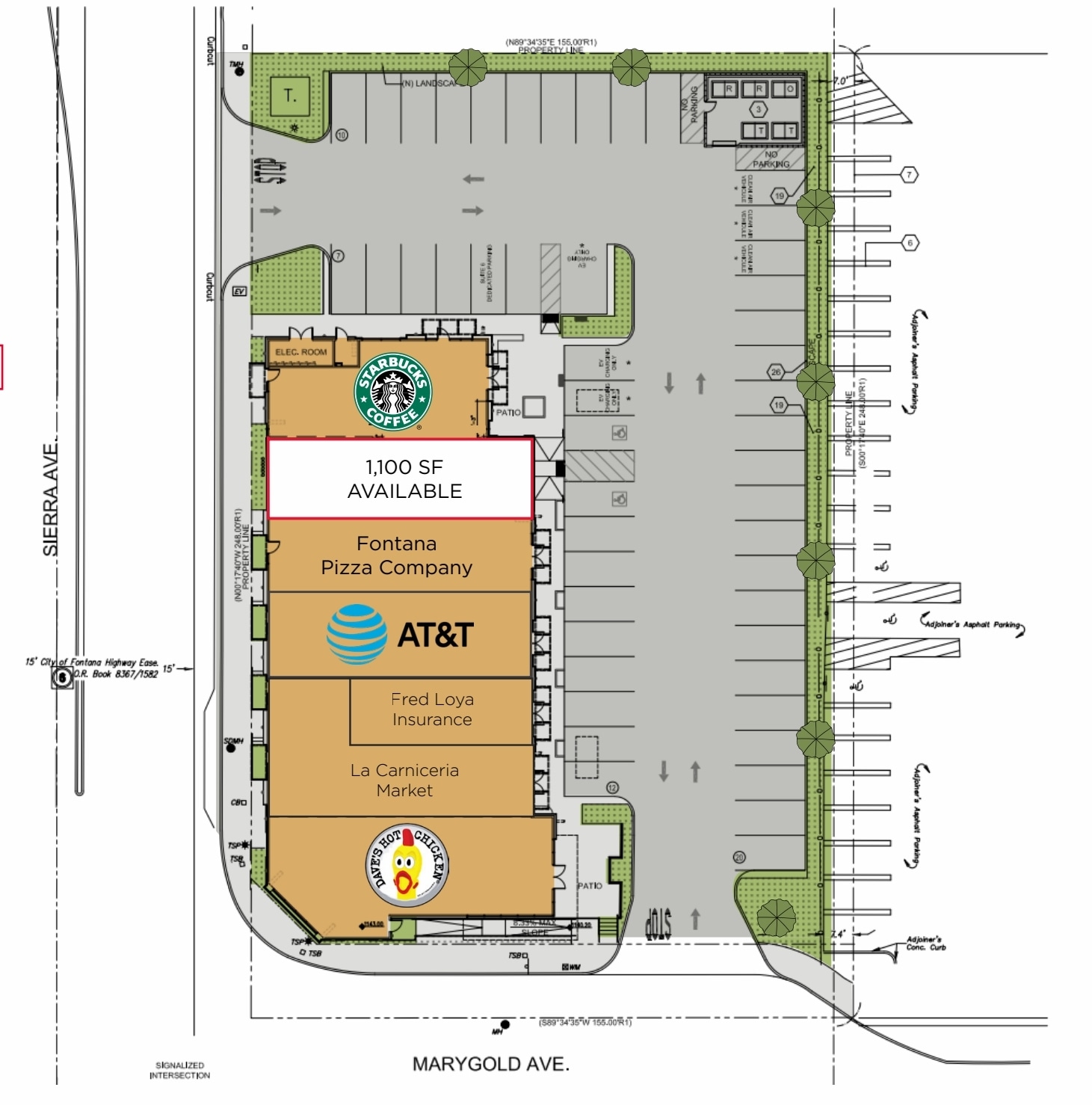 9885 Sierra Ave, Fontana, CA à louer Plan de site– Image 1 sur 1