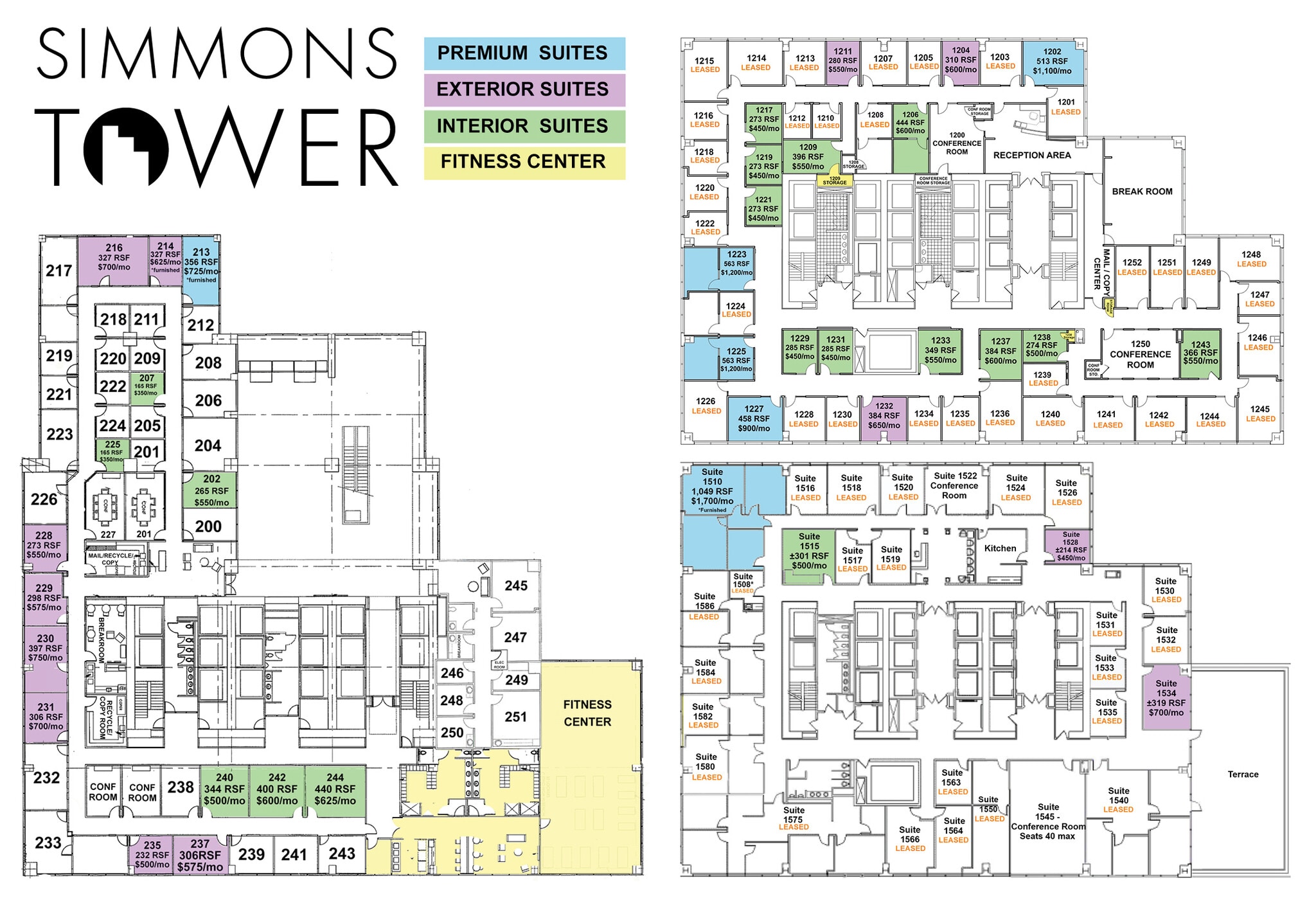 425 W Capitol Ave, Little Rock, AR à louer Plan d’étage– Image 1 sur 10