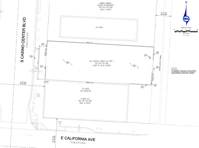 1127 Casino Center blvd, Las Vegas, NV à louer - Plan de site – Image 2 sur 3