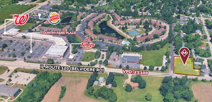 18690 W Route 120 Hwy, Grayslake, IL - Vue aérienne  vue de carte