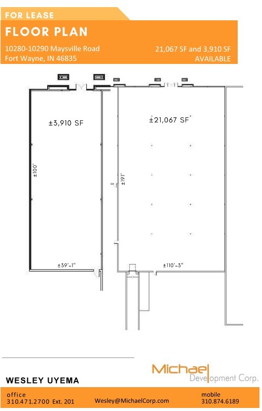 10550 Maysville Rd, Fort Wayne, IN à louer Plan d’étage– Image 1 sur 1