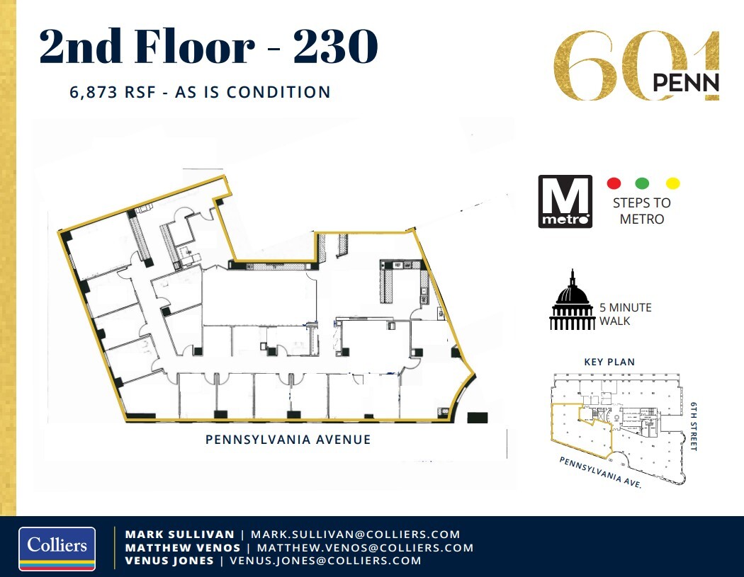 601 Pennsylvania Ave NW, Washington, DC à louer Plan d’étage– Image 1 sur 1