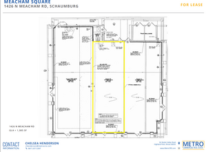 1420-1430 Meacham Rd, Schaumburg, IL à louer Plan d’étage– Image 1 sur 1