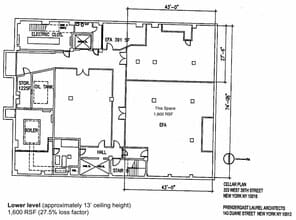 323 W 39th St, New York, NY à louer Plan d’étage– Image 2 sur 2