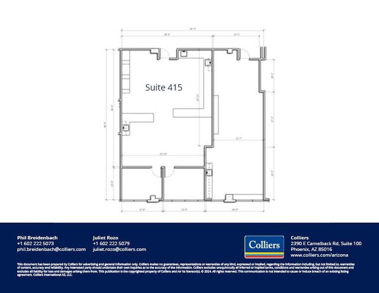 2222 E Highland Ave, Phoenix, AZ à louer - Plan d’étage – Image 2 sur 12