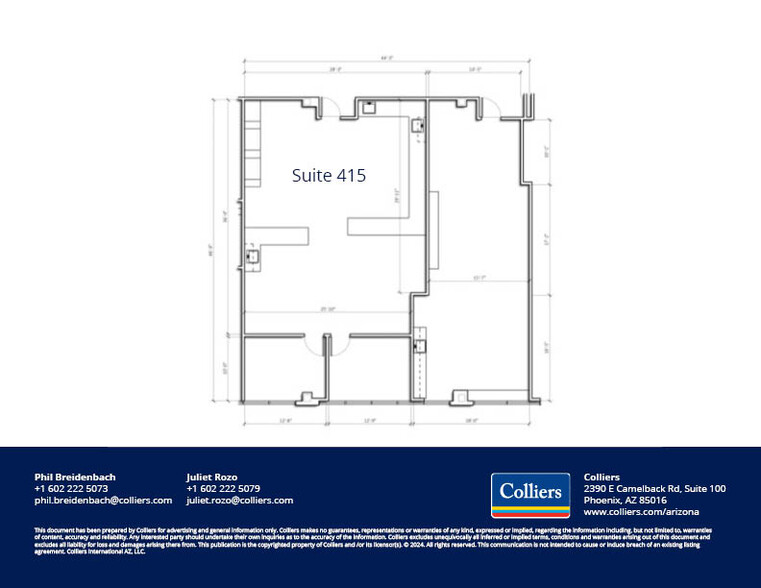 2222 E Highland Ave, Phoenix, AZ à louer - Plan d’étage – Image 2 sur 11