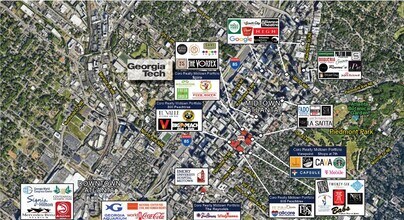 800 Peachtree St NE, Atlanta, GA - Vue aérienne vue de carte