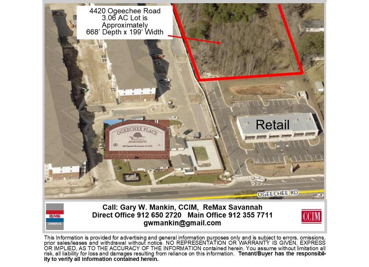 4420 Ogeechee Rd, Savannah, GA à vendre Aérien– Image 1 sur 2