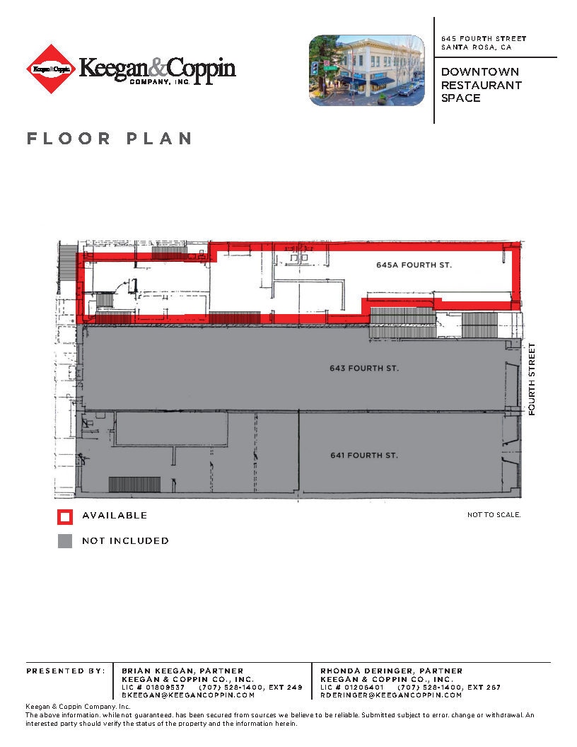 645 4th St, Santa Rosa, CA à louer Plan d’étage– Image 1 sur 10