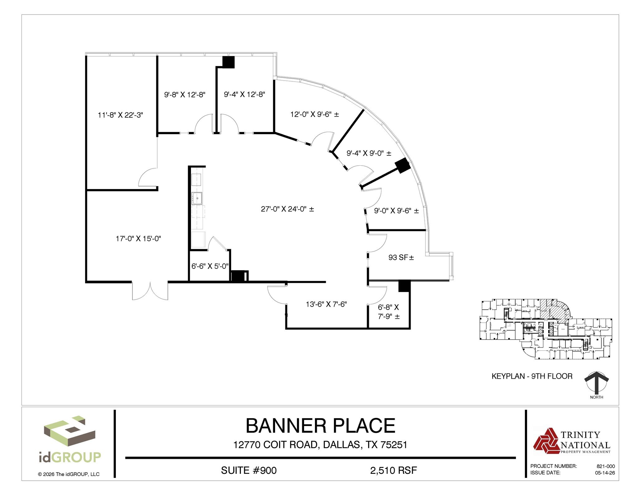 12770 Coit Rd, Dallas, TX à louer Plan d’étage– Image 1 sur 2