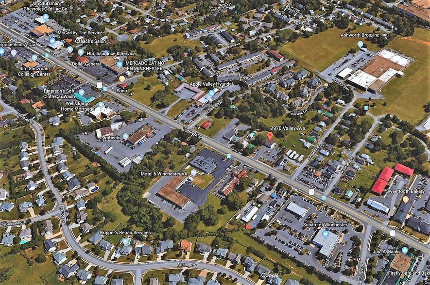 2970 & 2978 Valley Ave, Winchester, VA à vendre - Aérien – Image 3 sur 6