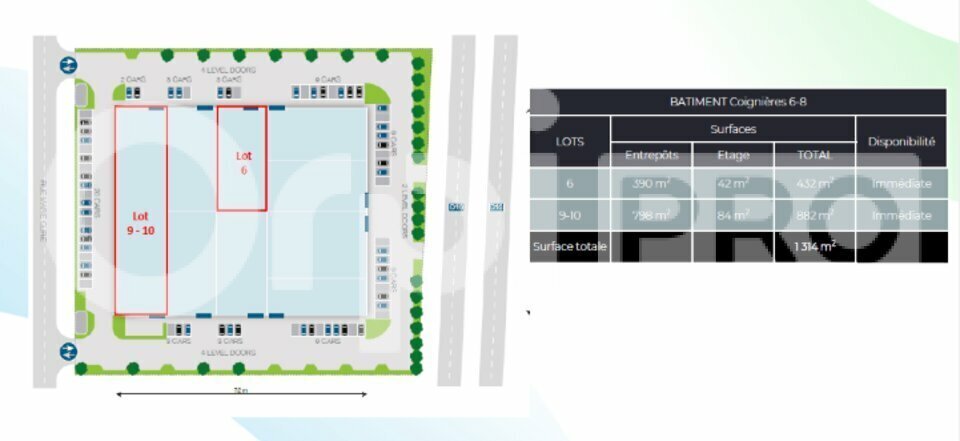 Local d’activités dans Coignieres à louer Plan de site– Image 1 sur 5