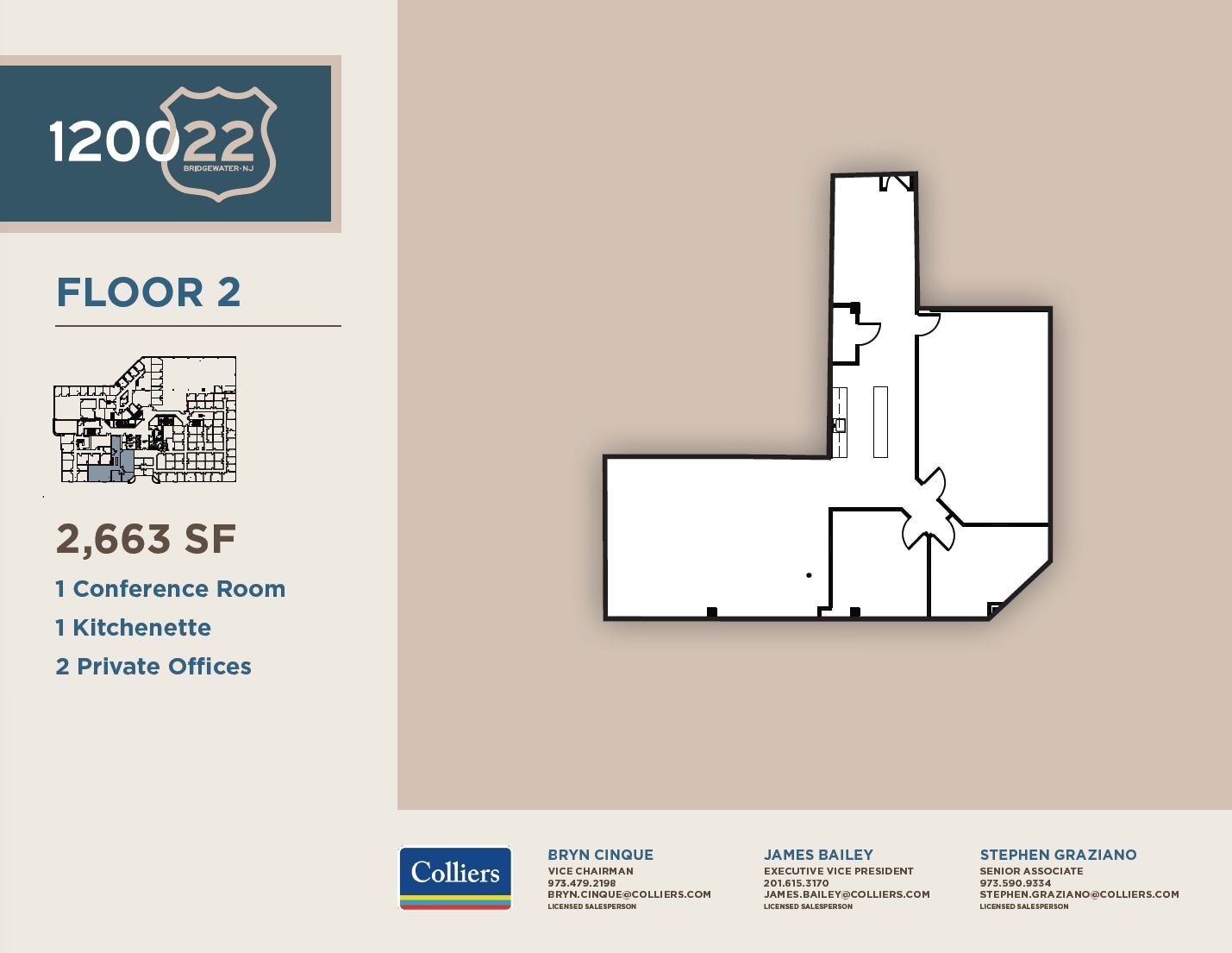 1200 Route 22 E, Bridgewater, NJ à louer Plan d’étage– Image 1 sur 1