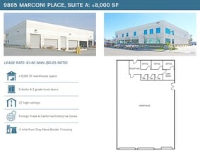 9835 Marconi Dr, San Diego, CA à louer Plan d’étage– Image 1 sur 1
