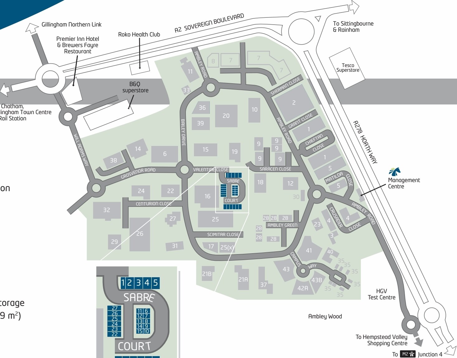 Sabre Ct, Gillingham à louer Plan de site– Image 1 sur 3