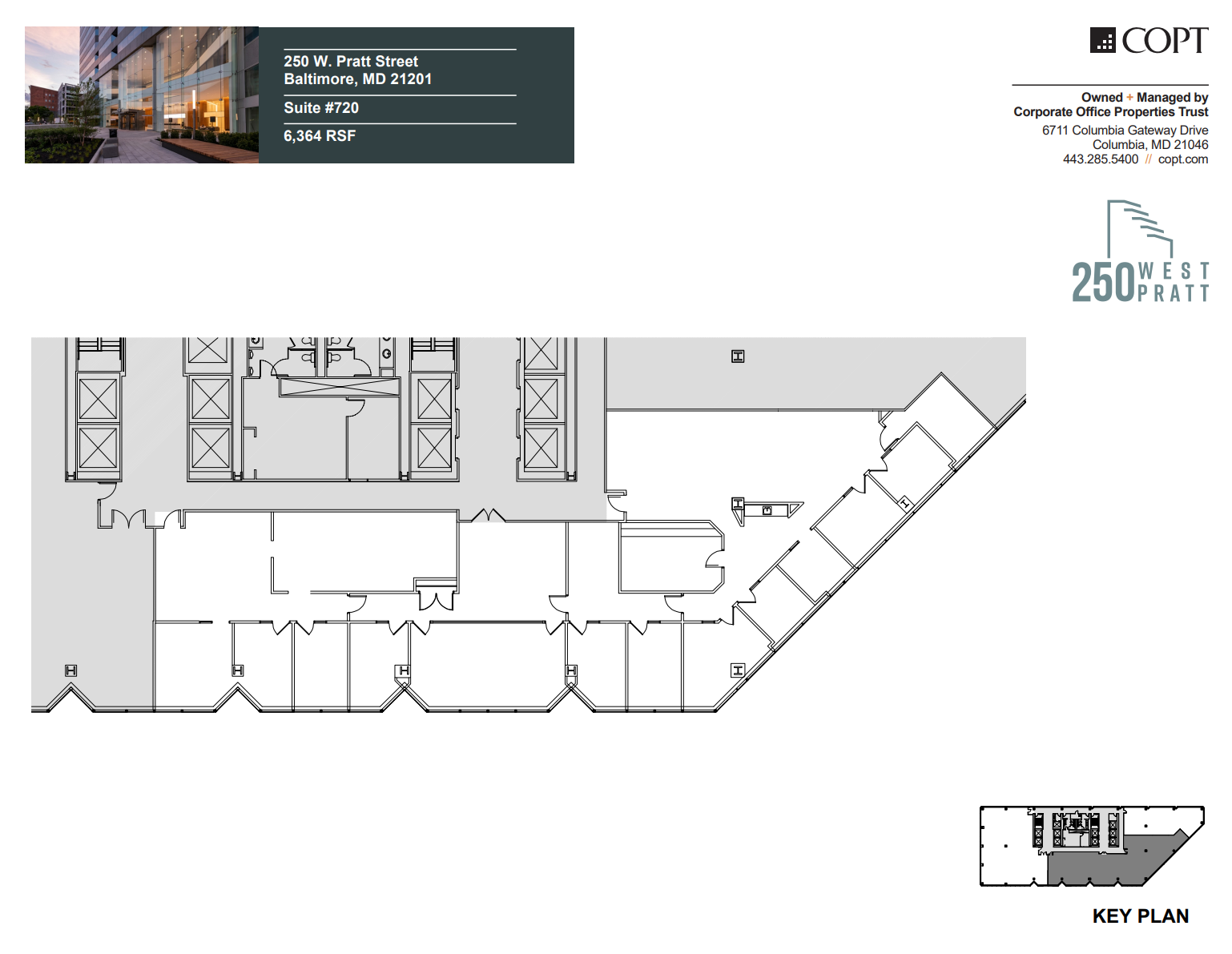 250 W Pratt St, Baltimore, MD à louer Plan d’étage– Image 1 sur 1