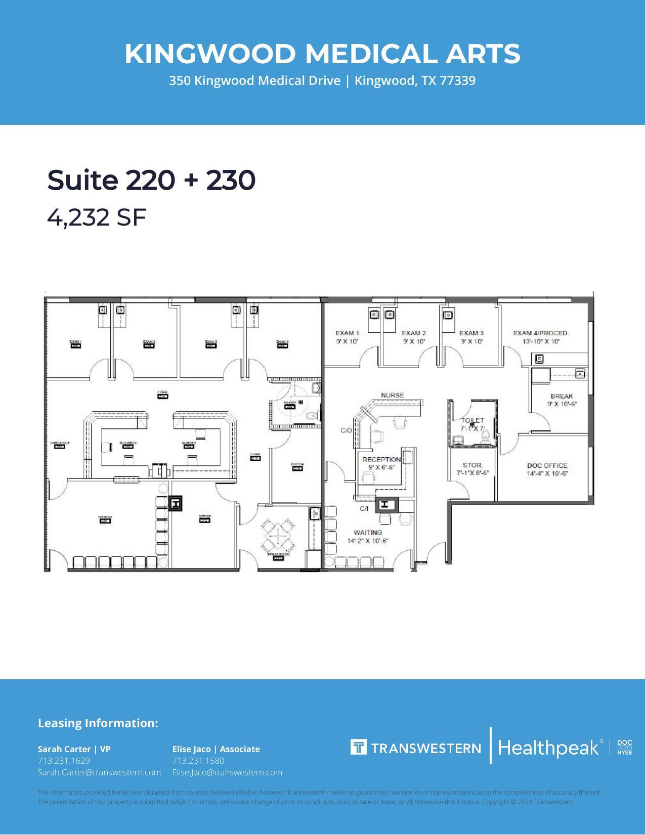 300-350 Kingwood Medical Dr, Kingwood, TX à louer Plan d’étage– Image 1 sur 1