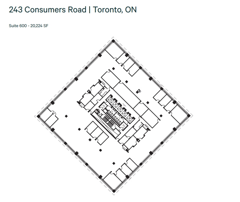 245 Consumers Rd, Toronto, ON à louer Plan d’étage– Image 1 sur 1