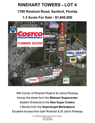 Plus de détails pour 1780 Rinehart Rd, Sanford, FL - Terrain à vendre