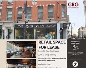 56 Franklin St, Worcester, MA à louer Photo de l’immeuble– Image 2 sur 5