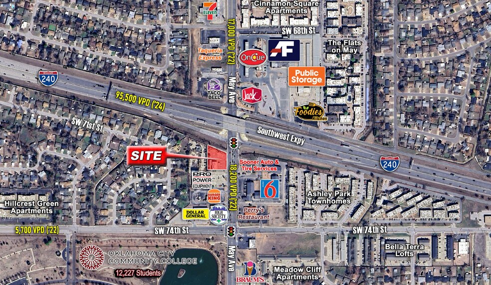 7401 S May Ave, Oklahoma City, OK à vendre - Aérien – Image 2 sur 2