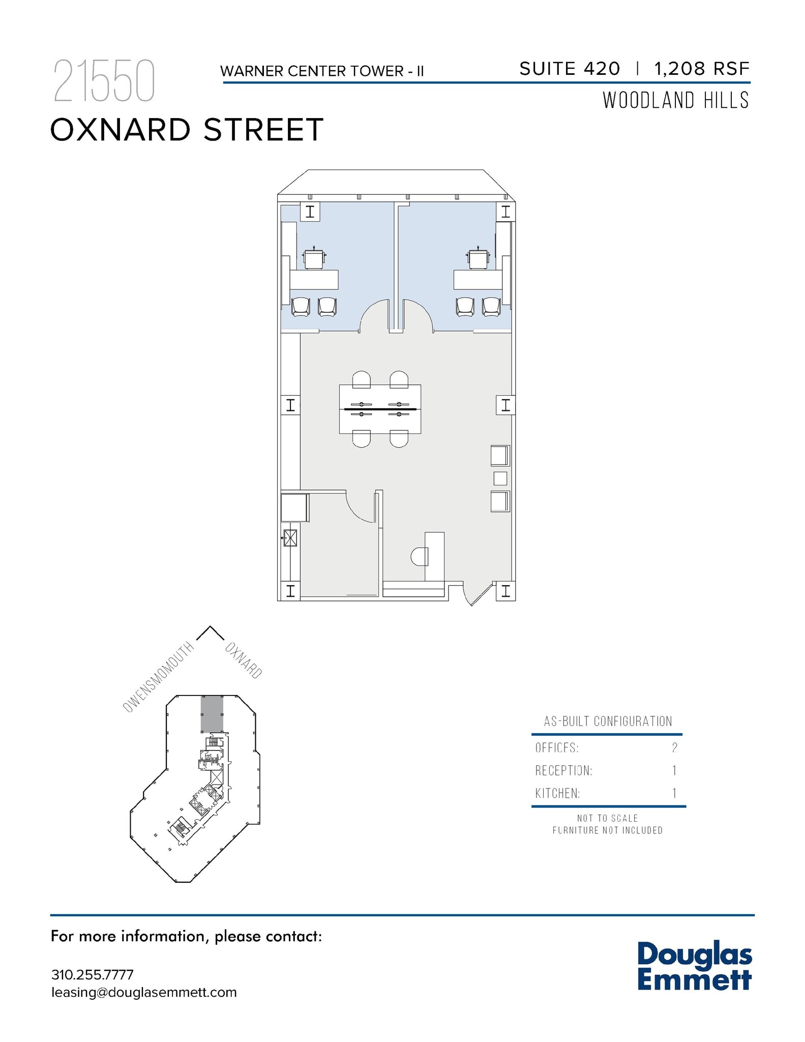21550 Oxnard St, Woodland Hills, CA à louer Plan d’étage– Image 1 sur 1