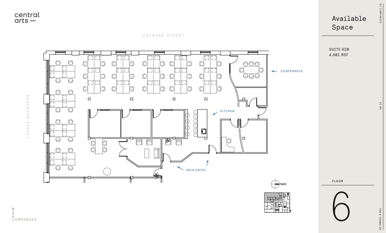 730 N Franklin St, Chicago, IL à louer Plan d’étage– Image 1 sur 1