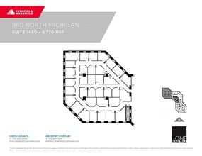 980 N Michigan Ave, Chicago, IL à louer Plan d’étage– Image 2 sur 2
