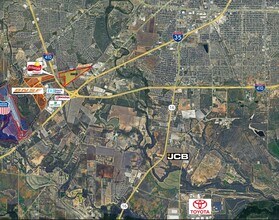 IH-410 & IH 35, San Antonio, TX - Vue aérienne vue de carte