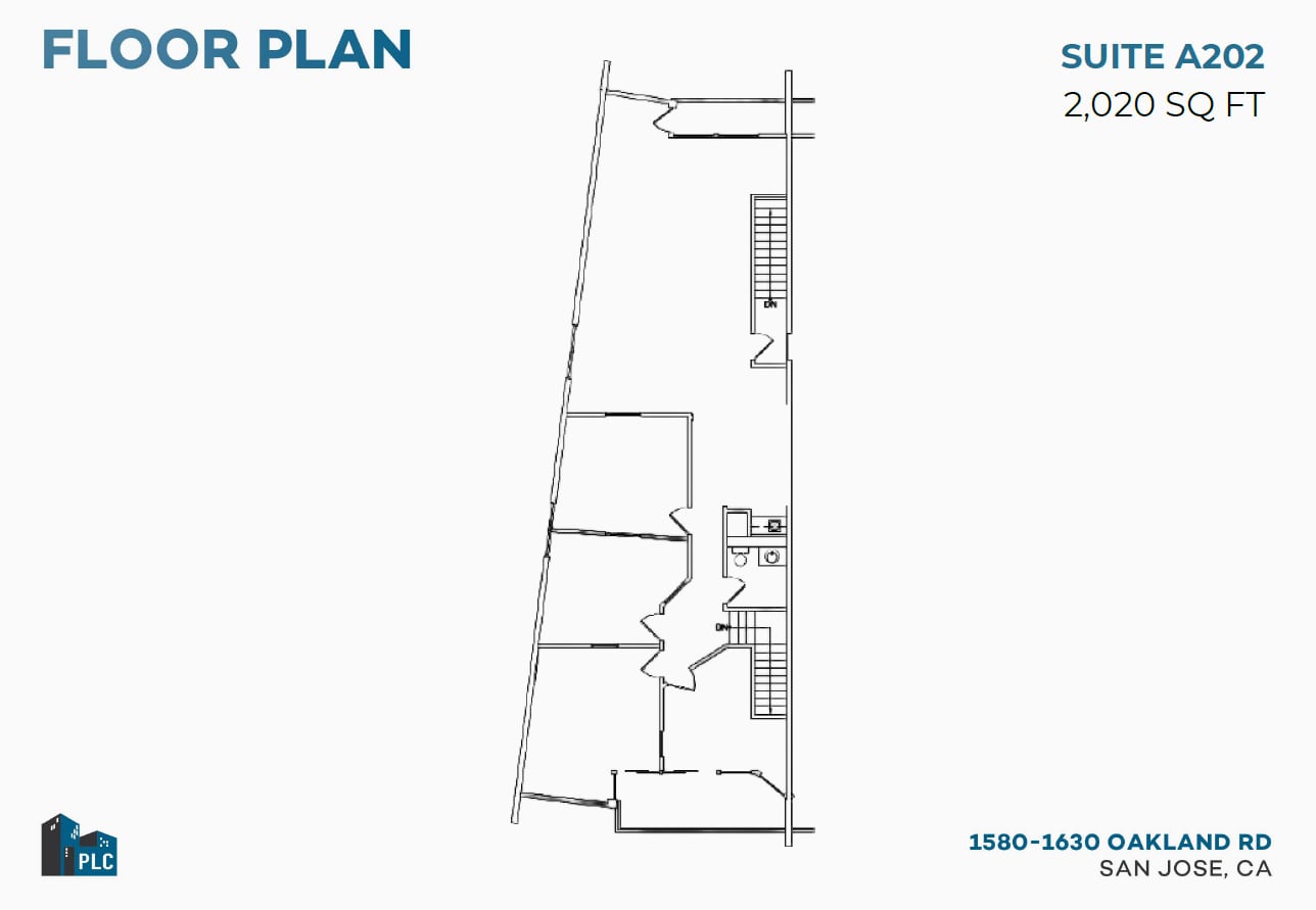1580 Oakland Rd, San Jose, CA à louer Plan d’étage– Image 1 sur 1