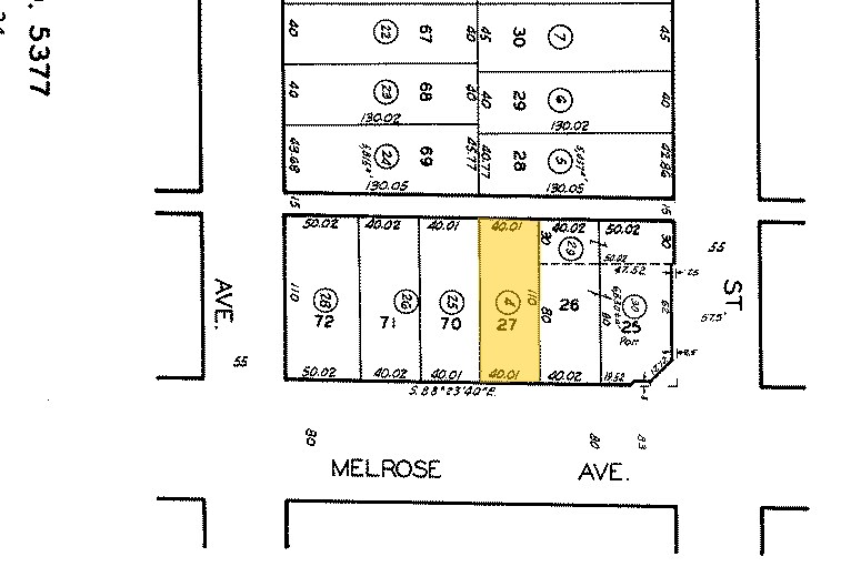 7509 Melrose Ave, Los Angeles, CA à vendre - Plan cadastral – Image 3 sur 3