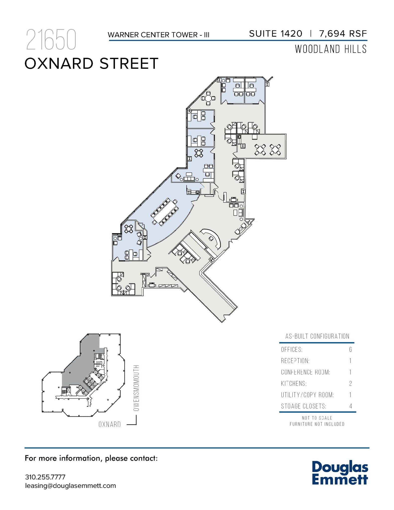 21650 Oxnard St, Woodland Hills, CA à louer Plan d’étage– Image 1 sur 1