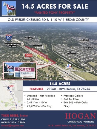 Plus de détails pour 27260 W IH-10 Hwy, Boerne, TX - Terrain à vendre