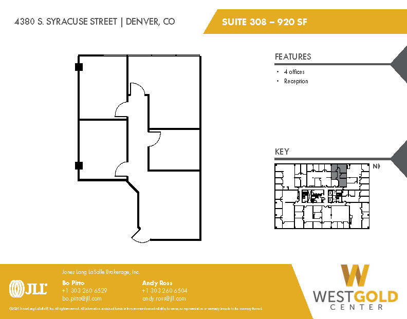 4380 S Syracuse St, Denver, CO à louer Plan d’étage– Image 1 sur 1