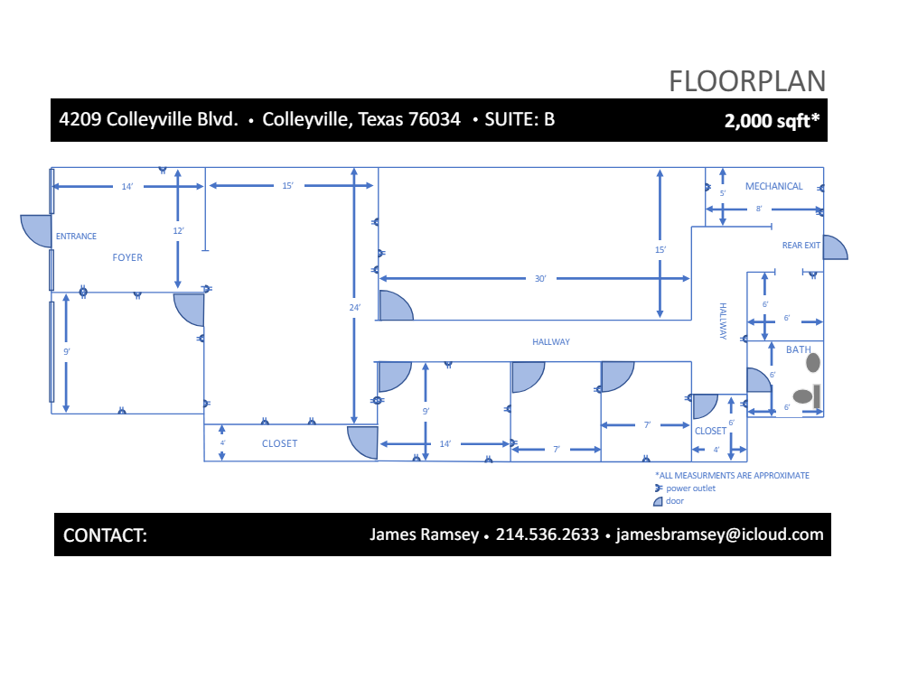 4209 Colleyville Blvd, Colleyville, TX à louer Plan d’étage– Image 1 sur 2