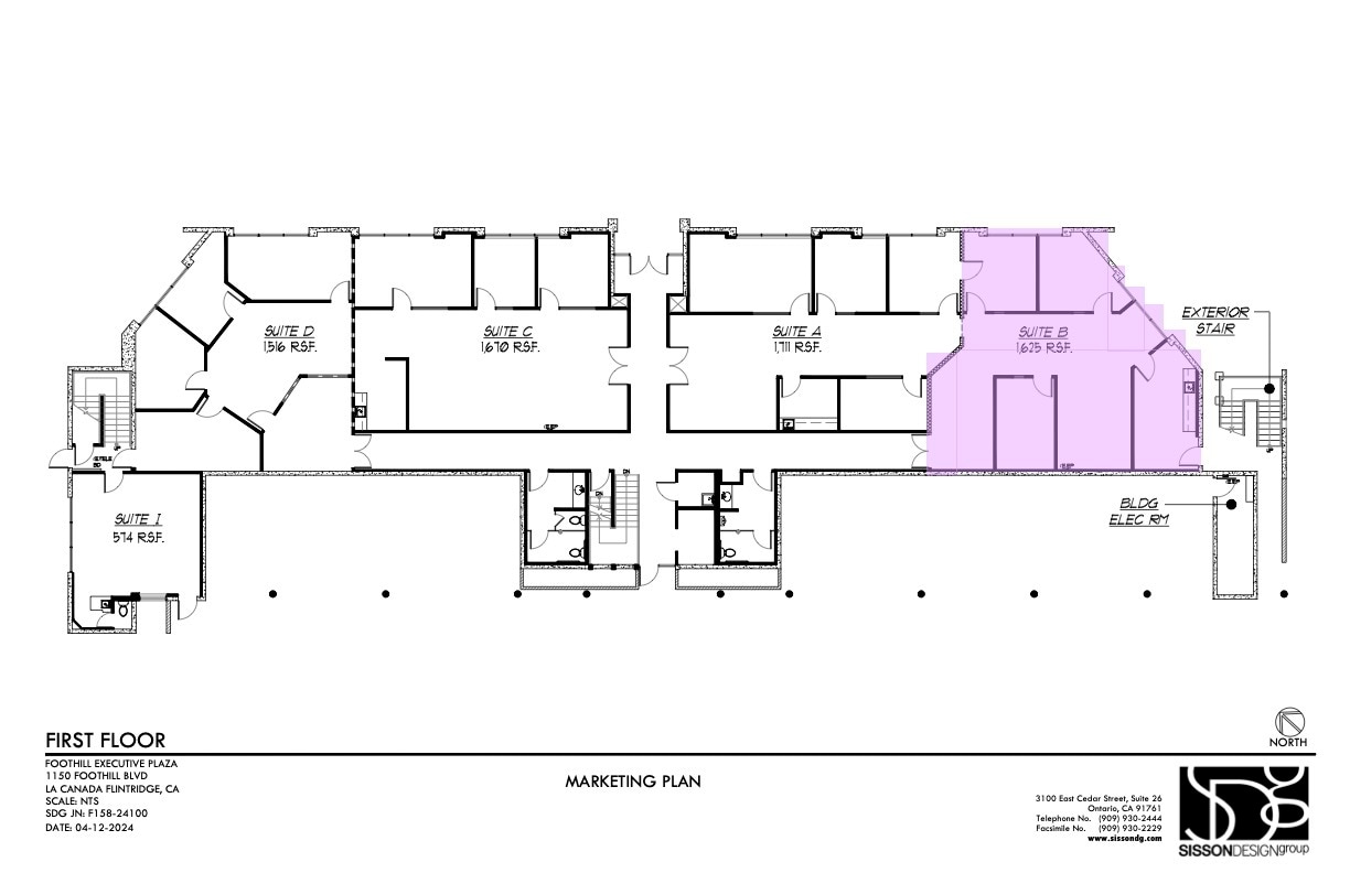1150 Foothill Blvd, La Cañada Flintridge, CA à louer Plan d’étage type– Image 1 sur 1