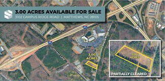 Plus de détails pour 3102 Campus Ridge Rd, Matthews, NC - Terrain à vendre