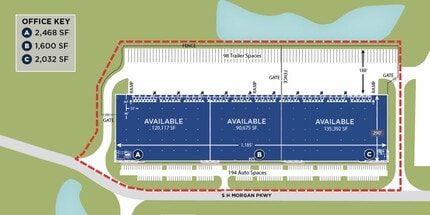 101-105 Sh Morgan Pky, Bloomingdale, GA à louer Plan de site– Image 2 sur 3