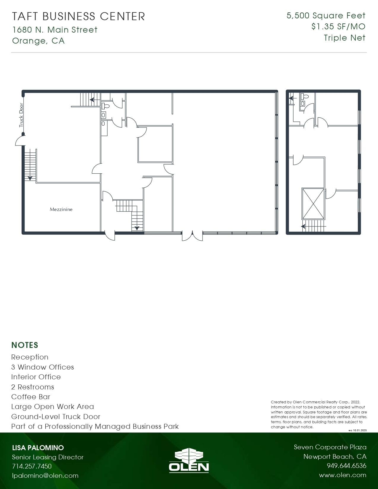 1434-1440 W Taft Ave, Orange, CA à louer Plan d’étage– Image 1 sur 1
