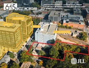 615 W Morgan St, Raleigh, NC - Vue aérienne vue de carte
