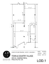 12-100 Town And Country Vlg, Palo Alto, CA à louer Plan d’étage– Image 1 sur 1